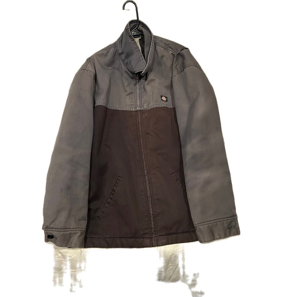 Dickies Black Gray Denim Shirt Jacket, Men's L (42-44)